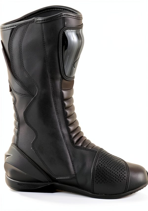 Women's Motorcycle Shoes Hive Moto Waterproof Leather CE Boots Pink-5