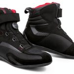 SHIMA Exo Motorcycle Riding Shoes Women Boots ATOP Reel Knob Lacing Ventilated Leather Mesh Street Summer Suede Sport Stealth Touring Shoe Moto Footwear Bikers Powersports (Womens, Black, 39)-0