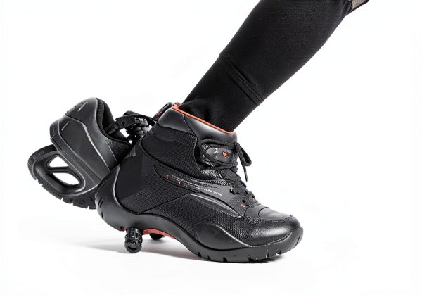 SHIMA Exo Motorcycle Riding Shoes Women Boots ATOP Reel Knob Lacing Ventilated Leather Mesh Street Summer Suede Sport Stealth Touring Shoe Moto Footwear Bikers Powersports (Womens, Black, 39)-5